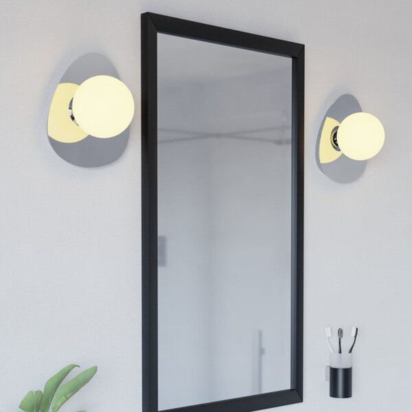 EGLO Stropna svjetiljka CASTROVIDO, krom, 24 cm, za jednu žarulju, IP44, G9 LED, Krom, Dnevni boravak/blagovaonica, Staklo, Metak