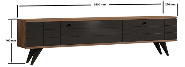Zondo.hr TV stolić/ormarić Butepe (antracit + atlantski bor). Akcija -30%. 1095157