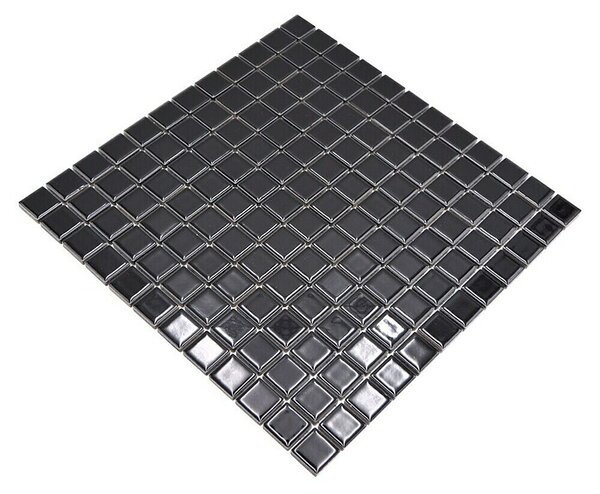 Mozaik pločica Quadrat Uni CG 144 (29,8 x 29,8 cm, Crne boje, Sjaj)