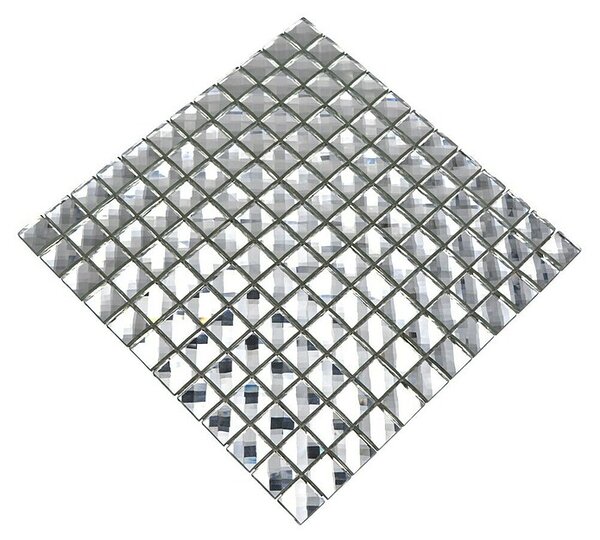 Mozaik pločica Quadrat Crystal XCM SV829 (30 x 30 cm, Bijele boje, Sjaj)