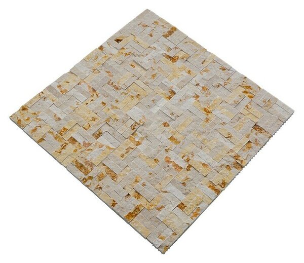Mozaik pločica MOS X3D 63 (30 x 30 cm, Bež boje, Mat)