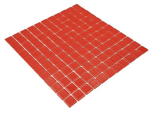 Mozaik pločica Quadrat Crystal Uni CM 4060 (32,7 x 30,2 cm, Crvene boje, Sjaj)