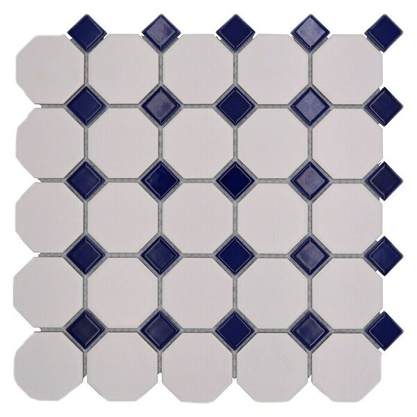 Mozaik pločica Octagon Octa G464 (29,5 x 29,5 cm, Plavo-bijele boje, Mat)