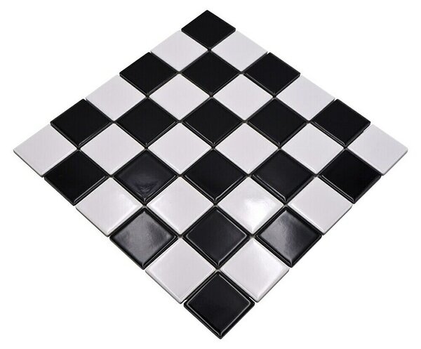 Mozaik pločica Quadrat CD 200 (29,8 x 29,8 cm, Crno-bijele boje, Sjaj)