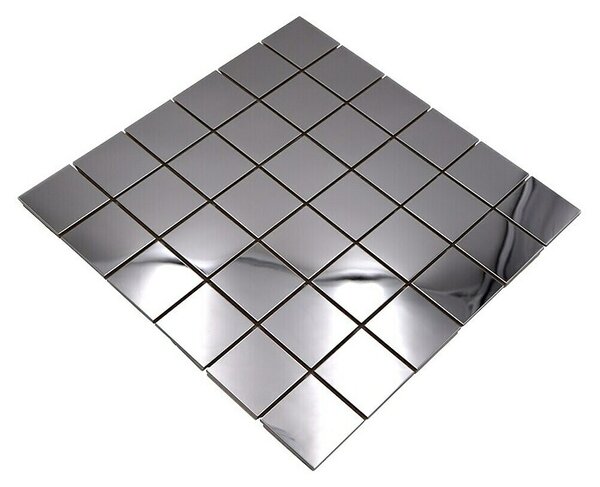Mozaik pločica Quadrat XCE 48G (29,8 x 29,8 cm, Srebrne boje, Sjaj)