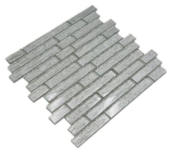 Mozaik pločica Verbund Crystal Chic XCM 8CSV (29,8 x 30,5 cm, Srebrnosive boje, Sjaj)