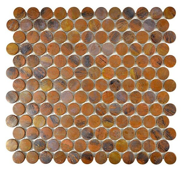 Mozaik pločica Knopf XK PR 56 (29,8 x 28,2 cm, Bakar, Mat)