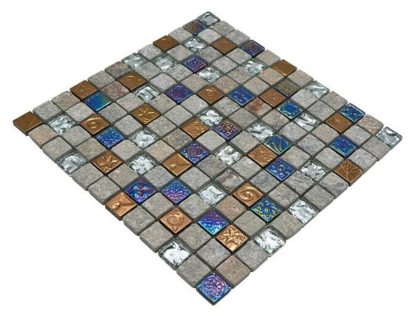 Mozaik pločica Quadrat Crystal Mix XCM CR37 (29,8 x 29,8 cm, Sive boje, Mat)