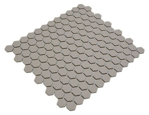 Mozaik pločica Hexagon Uni CU HX017 (26 x 30 cm, Svijetlosive boje, Mat)