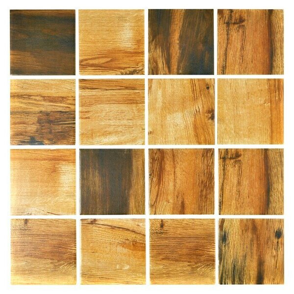 Mozaik pločica Quadrat Holz CIM Q73 WD (30,6 x 30,6 cm, Smeđe boje, Mat)