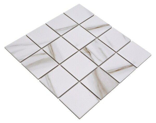 Mozaik pločica Quadrat Calacatta CIM Q73 CT (30,6 x 30,6 cm, Smeđa-bež-bijela, Mat)