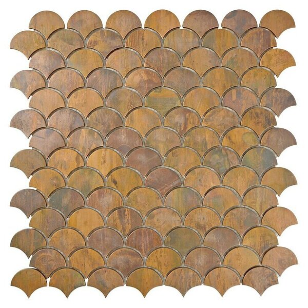Mozaik pločica Fächer XK FS 46 (28,3 x 29,2 cm, Bakar, Mat)