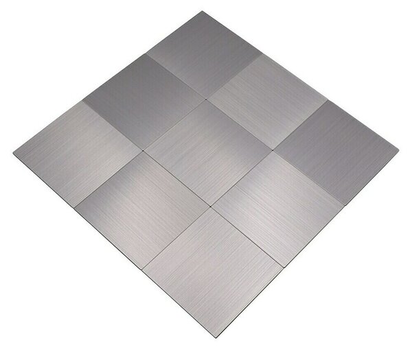 Samoljepljiva mozaik pločica SAM 4MM100 (30,5 x 30,5 cm, Srebrne boje, Sjaj)