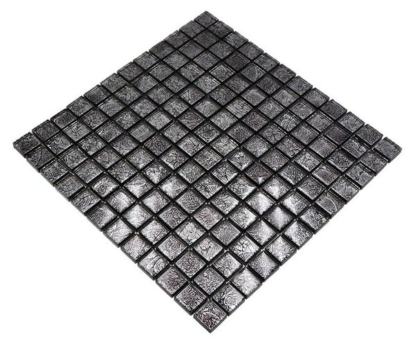 Mozaik pločica Quadrat Crystal Uni XCM 8BL17 (30 x 30 cm, Crne boje, Sjaj)