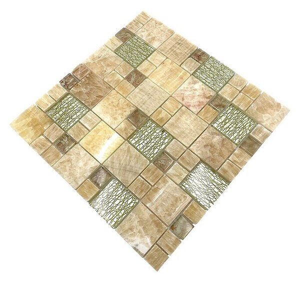 Mozaik pločica Crystal Mix XCM MC649 (30 x 30 cm, Bež-smeđe boje, Sjaj)