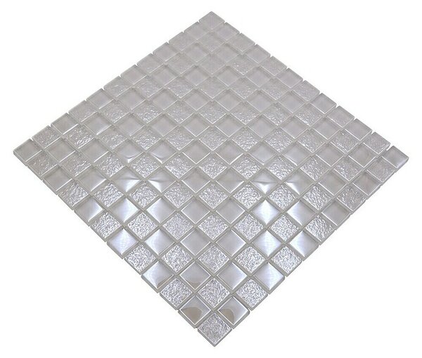 Mozaik pločica Crystal Mix XCM 8LU90 (29,8 x 29,8 cm, Bijele boje, Sjaj)