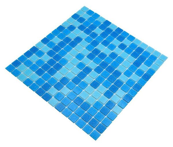 Mozaik pločica Quadrat Mix GM A 321P (32,7 x 30,5 cm, Plave boje, Sjaj)