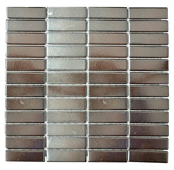 Mozaik pločica Stäbchen Uni ST SILVER (29,7 x 29 cm, Srebrne boje, Mat)