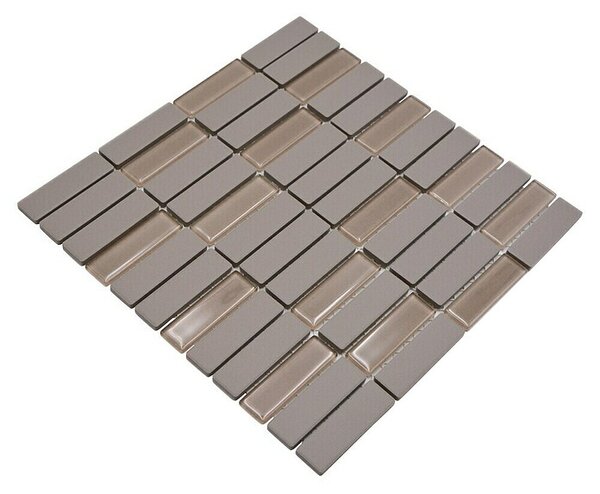 Mozaik pločica Stäbchen Mix CU ST G101 (29,7 x 29 cm, Svijetlosive boje, Mat)