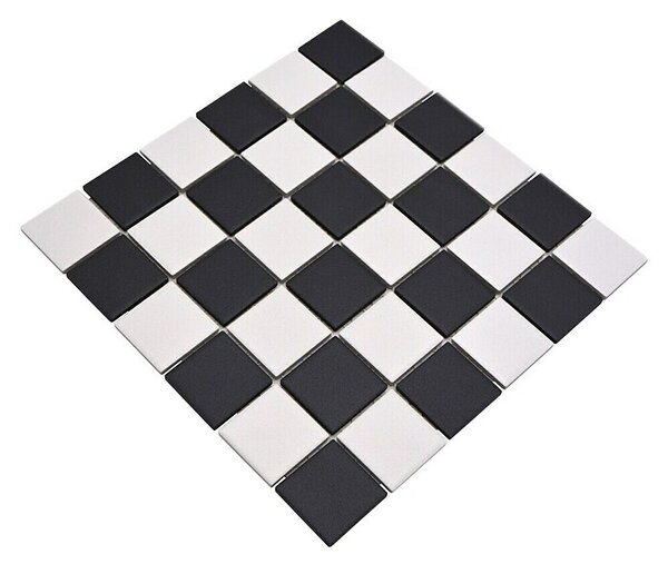 Mozaik pločica Quadrat Mix SAT 348 (29,8 x 29,8 cm, Crno-bijele boje, Mat)