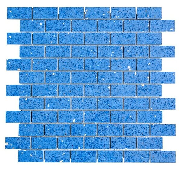 Mozaik pločica Brick Artifical XCM ASMB5 (30 x 30 cm, Plave boje, Sjaj)