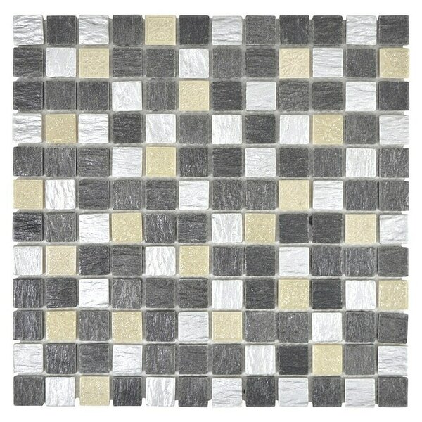 Mozaik pločica Quadrat Crystal Mix XCM HQ28 (30 x 30 cm, Sivo-crne boje, Mat)
