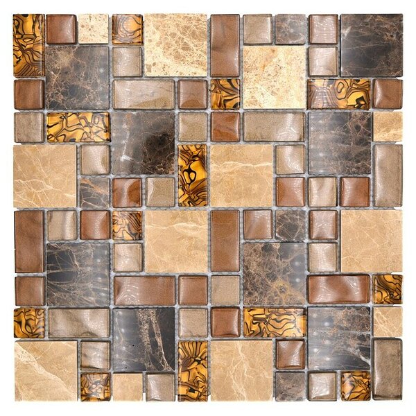 Mozaik pločica Crystal Mix XCM MC679 (30 x 30 cm, Bež-smeđe boje, Sjaj)