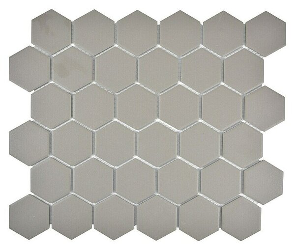 Mozaik pločica Hexagon Uni CU HX127 (32,5 x 28,1 cm, Sive boje, Mat)