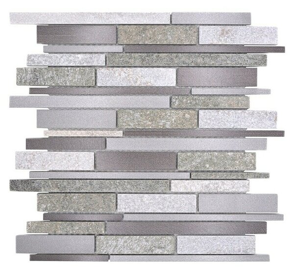Mozaik pločica Verbund Crystal Mix XSA 535 (30 x 31 cm, Sivo-bež, Mat)