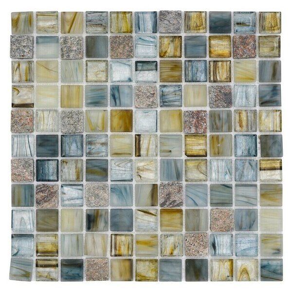 Mozaik pločica Quadrat Crystal Mix XCR 2505 (30,2 x 30,2 cm, Sive boje, Sjaj)