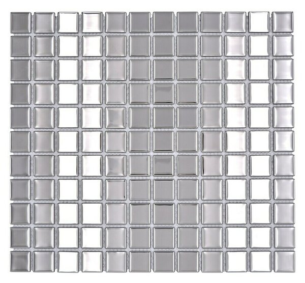 Mozaik pločica Quadrat Crystal CM 4SB2 (32,7 x 30,2 cm, Srebrne boje, Sjaj)