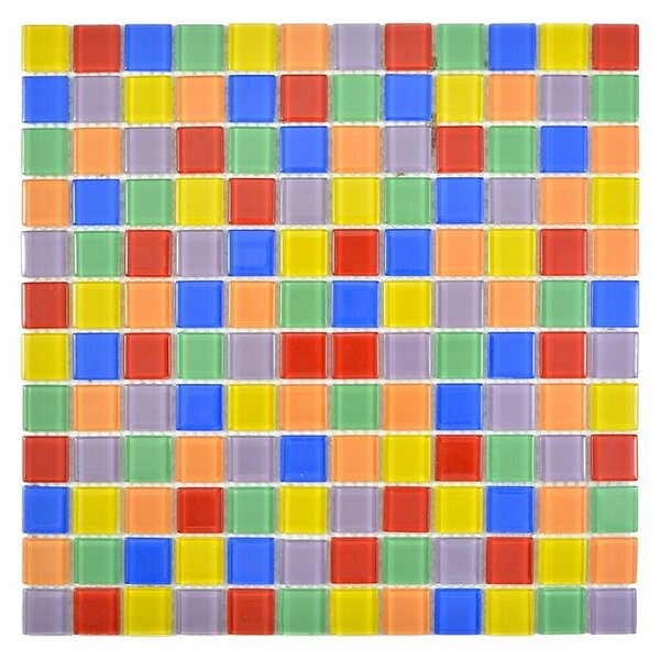 Mozaik pločica Quadrat Crystal CM 4SE10 (30 x 30 cm, Raznobojno, Sjaj)