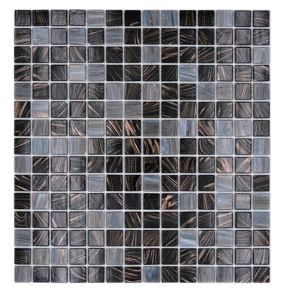 Mozaik pločica Quadrat Mix GM GSL 535 (32,7 x 30,5 cm, Tamnosive boje, Sjaj)