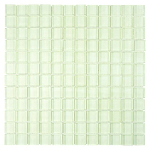 Mozaik pločica Quadrat Crystal XCM 8SE09 (30 x 30 cm, Bijele boje, Sjaj)