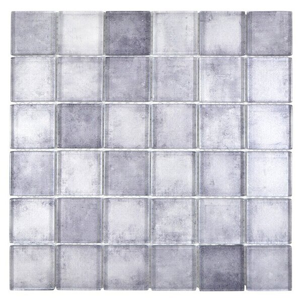 Mozaik pločica Quadrat Crystal SKY 456 (30 x 30 cm, Sive boje, Sjaj)