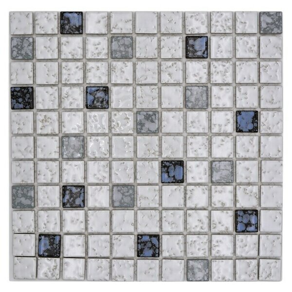 Mozaik pločica Quadrat Mix TD 180N (30,5 x 30,5 cm, Bijelo-crno, Sjaj)