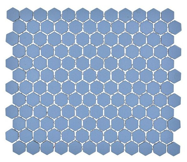 Mozaik pločica Hexagon Uni HX AT23 (26 x 30 cm, Plave boje, Mat)