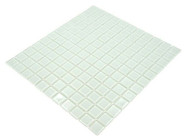 Mozaik pločica Quadrat Crystal CM 4045 (32,7 x 30,2 cm, Bijele boje, Mat)