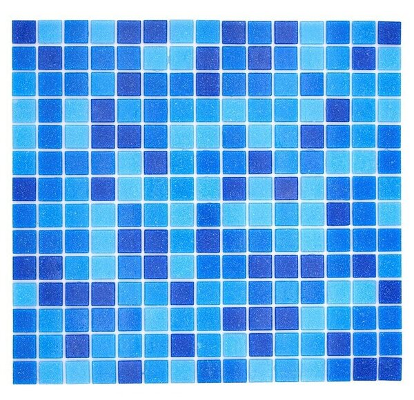 Mozaik pločica Quadrat Crystal Mix GM A 335P (32,7 x 30,5 cm, Mješovito plavo, Sjaj)
