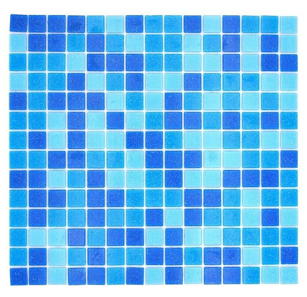 Mozaik pločica Quadrat Crystal Mix GM A 327P (32,7 x 30,5 cm, miješano tirkizno plava, Sjaj)