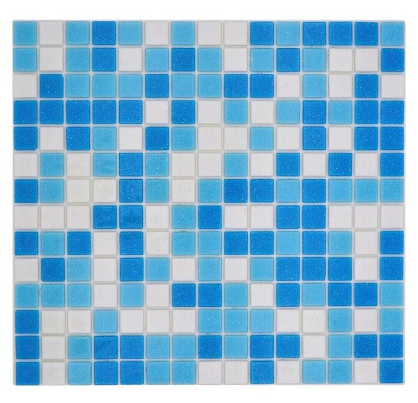 Mozaik pločica Quadrat Crystal Mix GM A 323P (32,7 x 30,5 cm, miješano bijela plava, Sjaj)