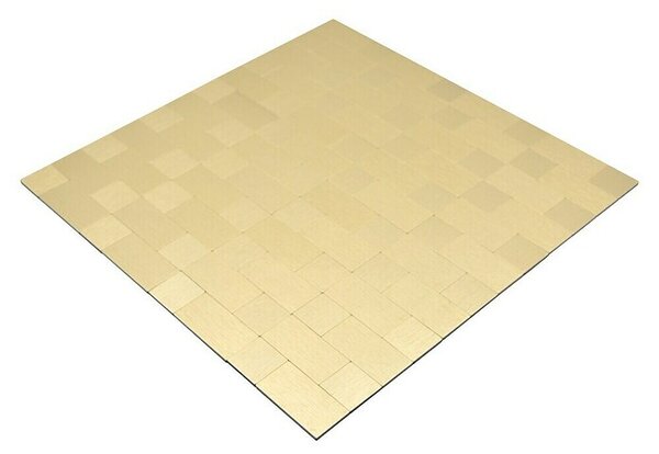 Samoljepljiva mozaik pločica SAM 4GO87 (30,5 x 30,5 cm, Zlatne boje, Sjaj)