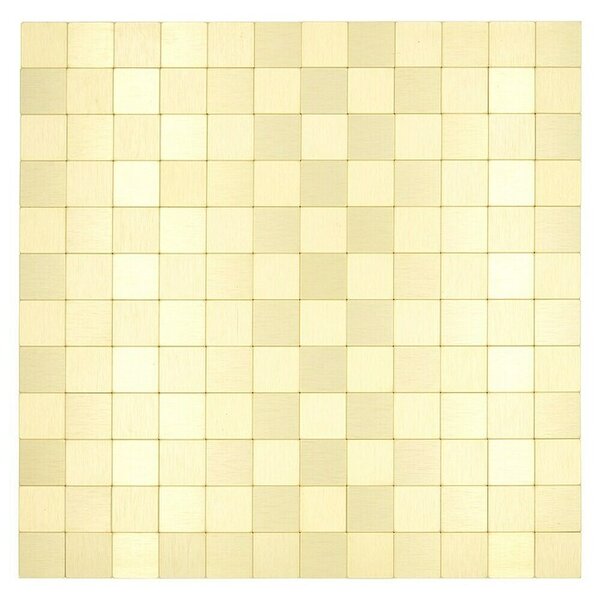 Samoljepljiva mozaik pločica SAM 4GO25 (30,5 x 30,5 cm, Zlatne boje, Sjaj)