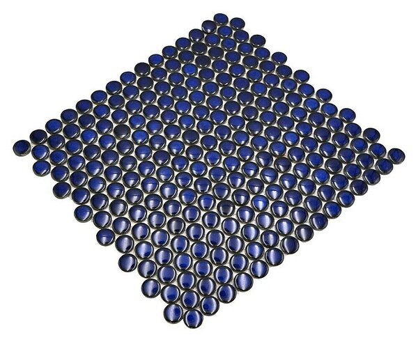 Mozaik pločica Knopf Uni 451N (30,5 x 32 cm, Plave boje, Sjaj)
