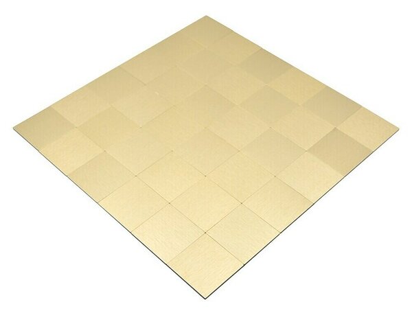 Samoljepljiva mozaik pločica SAM 4GO99 (30,5 x 30,5 cm, Zlatne boje, Sjaj)