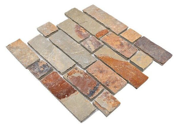 Mozaik pločica Brick Splitface XMS 546N (30,5 x 30,5 cm, Raznobojno, Mat)