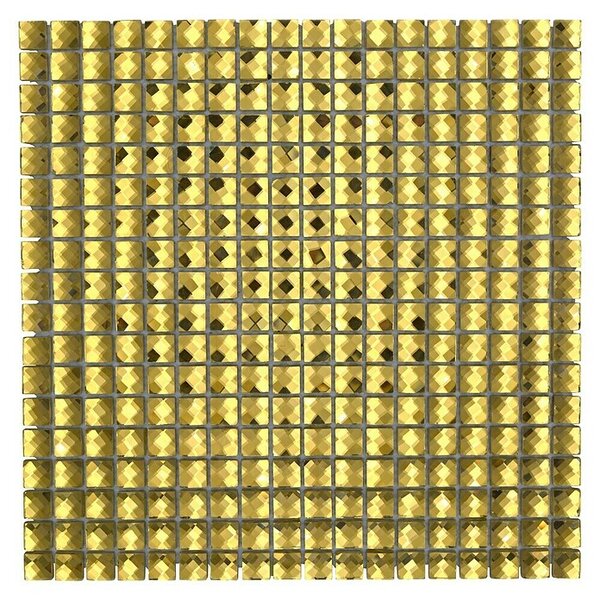 Mozaik pločica Quadrat Crystal XCM GO821 (30 x 30 cm, Zlatne boje, Sjaj)
