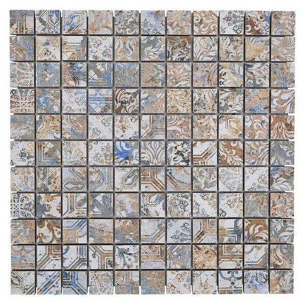 Mozaik pločica Quadrat Curtain 25 Strong Colour Mix CV 25MSC (29,5 x 29,5 cm, Crne boje, Mat)
