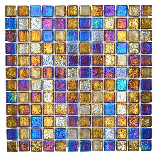 Mozaik pločica Quadrat Eco Shell Deep VP55256PUR (31,6 x 31,6 cm, Antracit, Sjaj)