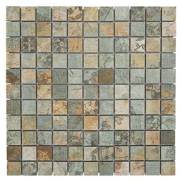 Mozaik pločica Quadrat Curtain 25 Mix CB 25BBG (29,5 x 29,5 cm, Zelena/Bež/Smeđa, Mat)